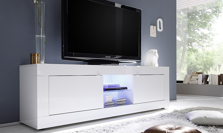 Meuble TV blanc Imola pour chambre adolescent