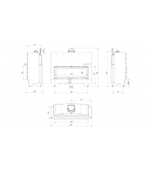 Insert cheminée MB 120 ouverture relevable