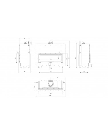 Insert cheminée MB 120 ouverture relevable