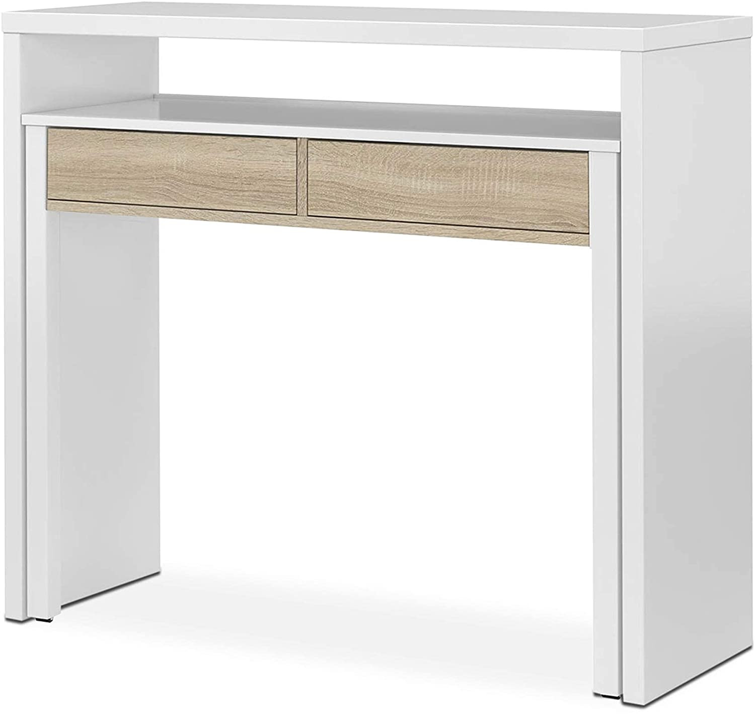 Bureaux, tables et chaises, RIFF console bureau laque blanc design